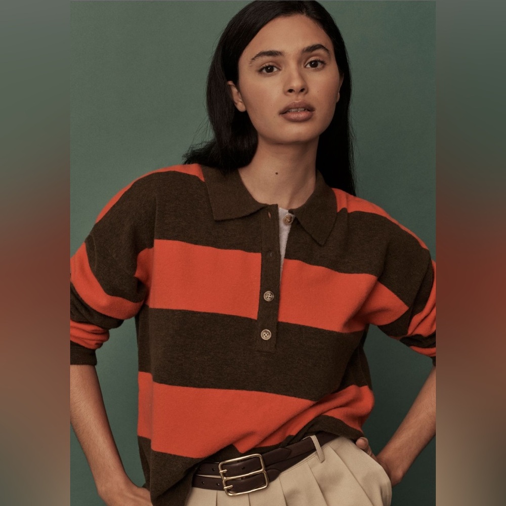 Maeve Rugby Polo Sweater